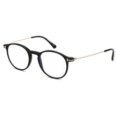 Tom Ford Men's Eyeglasses - Shiny Black Round Full-Rim Plastic Frame | FT5759-B 001