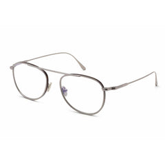 Tom Ford Men's Eyeglasses - Shiny Clear Ruthenium Navigator Metal Frame | FT5691-B 014