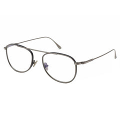 Tom Ford Men's Eyeglasses - Shiny Dark Ruthenium Pilot Metal Frame | FT5691-B 012