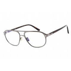 Tom Ford Men's Eyeglasses - Shiny Dark Ruthenium Pilot Metal Frame | FT5751-B 012