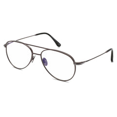 Tom Ford Men's Eyeglasses - Shiny Gunmetal Full-Rim Pilot Metal Frame | FT5693-B 008