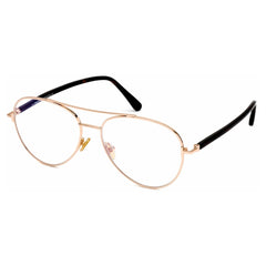 Tom Ford Men's Eyeglasses - Shiny Rose Gold Aviator Full-Rim Frame | FT5684-B 028