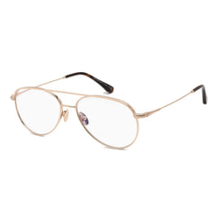 Tom Ford Men's Eyeglasses - Shiny Rose Gold Pilot Full-Rim Metal Frame | FT5693-B 028