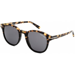 Tom Ford Men's Sunglasses - Full Rim Havana Plastic Round Shape Frame | FT0752 56A