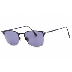 Tom Ford Men's Sunglasses - Full Rim Matte Blue Metal Rectangular Frame | FT0851 91V