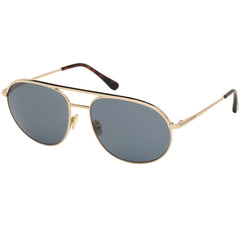 Tom Ford Men's Sunglasses - Gio Blue Lens Rose Gold Metal Frame | FT0772 6128V