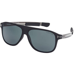 Tom Ford Men's Sunglasses - Todd Black Square Plastic Frame Green Lens | FT08805902V