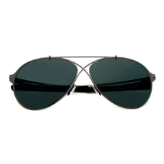 Tom Ford Rocco Shiny Dark Ruthenium & Blue Aviator Sunglasses FT0828-6212V