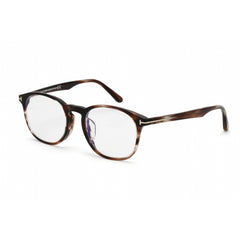 Tom Ford Unisex Eyeglasses - Blonde Havana Plastic Round Shape Frame | FT5680-F-B 053