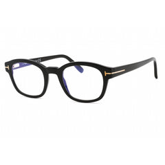 Tom Ford Unisex Eyeglasses - Full Rim Shiny Black Plastic Round Frame | FT5808-B 001