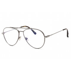 Tom Ford Unisex Eyeglasses - Full Rim Shiny Gunmetal Aviator Frame | FT5800-B 008