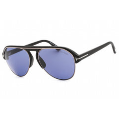 Tom Ford Unisex Sunglasses - Matte Black Round Injected Propionate Frame | FT0929 02V