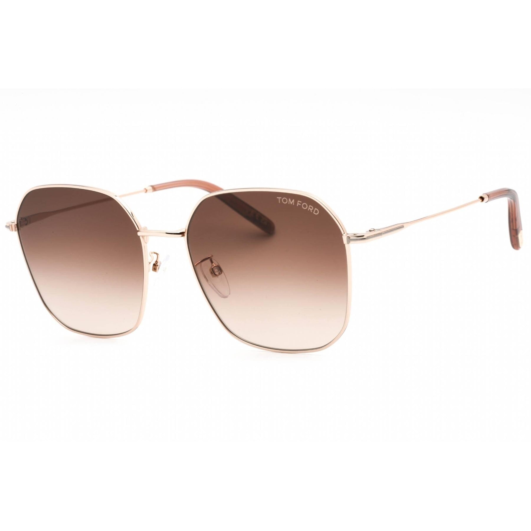Tom Ford Unisex Sunglasses - Shiny Rose Gold Metal Square  display picture 1