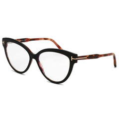 Tom Ford Women's Eyeglasses - Black/Other Full-Rim Cat-Eye Frame | FT5763-B 005