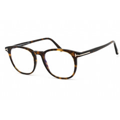 Tom Ford Women's Eyeglasses - Full Rim Dark Havana Plastic Round Frame | FT5754-B 052