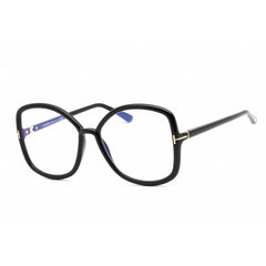 Tom Ford Women's Eyeglasses - Oversized Shape Shiny Black Plastic Frame | FT5845-B 001