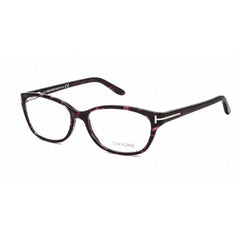 Tom Ford Women's Eyeglasses - Purple Tortoise Acetate Rectangular Frame | FT5142 083