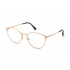 Tom Ford Women's Eyeglasses - Rose Gold Round Metal Full-Rim Frame | FT5573-B 028