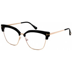 Tom Ford Women's Eyeglasses - Shiny Black Acetate/Metal Cat Eye Frame | FT5547-B 001
