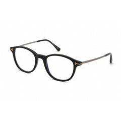 Tom Ford Women's Eyeglasses - Shiny Black Round Plastic Full-Rim Frame | FT5553-B 001