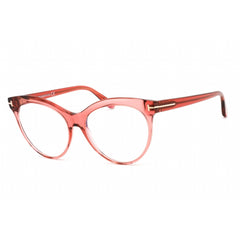 Tom Ford Women's Eyeglasses - Shiny Transparent Rose Acetate Cat Eye | FT5827-B 072