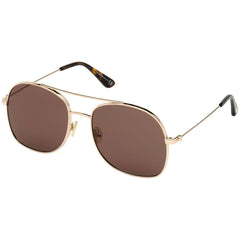 Tom Ford Women's Sunglasses - Delilah Shiny Rose Gold Aviator Frame | FT0758 5828E