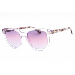Tom Ford Women's Sunglasses - Full Rim Shiny Lilac Plastic Round Frame | FT0914 78Z