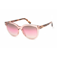 Tom Ford Women's Sunglasses - Full Rim Shiny Pink Plastic Round Frame | FT0914 72F
