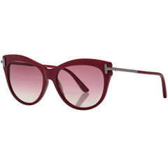 Tom Ford Women's Sunglasses - Kira Gradient Bordeaux Lens Cat Eye Frame | FT0821 69T