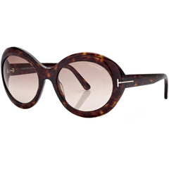 Tom Ford Women's Sunglasses - Liya Dark Havana Full Rim Acetate Frame | FT09186052F