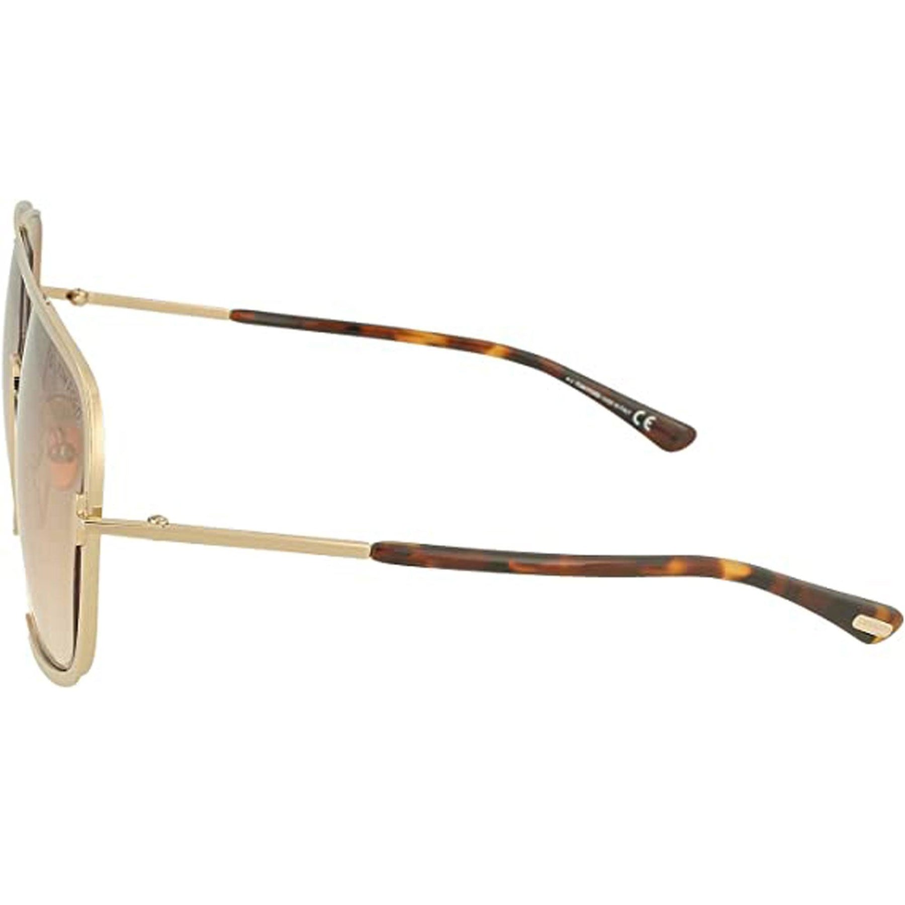 Tom Ford Women\'s Sunglasses with Gold Frame and Brown Lenses Tom Ford Stella Sunglasses FT1185 30B Shiny Deep Gold - eye  main image 2