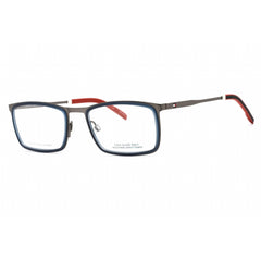 Tommy Hilfiger Men's Eyeglasses - Matte Blue Grey Rectangular Clear Lens | TH 1844 FLL