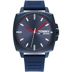 Tommy Hilfiger Men's Quartz Watch - Tommy Jeans Blue Dial Silicone Strap | 1791865