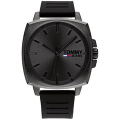 Tommy Hilfiger Men's Quartz Watch - Tommy Jeans Dark Grey Dial Rubber Strap | 1791864