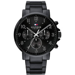 Tommy Hilfiger Men's Watch - Daniel Day-Date Black Dial Bracelet Quartz | 1710383