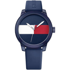 Tommy Hilfiger Men's Watch - Flag Sport Quartz Blue Silicone Strap | 1791322