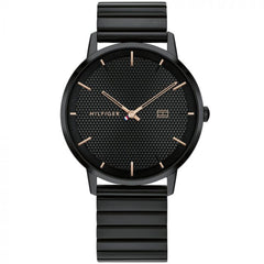 Tommy Hilfiger Men's Watch - James Black Stainless Steel Bracelet Quartz | 1791655