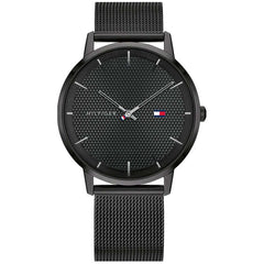 Tommy Hilfiger Men's Watch - James Quartz Black Milanese Mesh Bracelet | 1791701