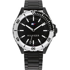 Tommy Hilfiger Men's Watch - Logan Black Dial Stainless Steel Bracelet | 1792014