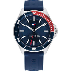 Tommy Hilfiger Men's Watch - Logan Quartz Blue Dial Silicone Rubber Strap | 1792009