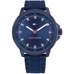 Tommy Hilfiger Men's Watch - Nelson Quartz Blue Dial Silicone Rubber Strap | 1792022