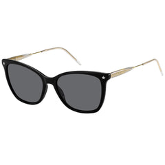 Tommy Hilfiger Women's Sunglasses - Grey Lens Black Cat Eye Frame | TH 1647/S 807/IR