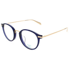 Toms Men's Eyeglasses - Royal Blu/Gold/Metal Tip Round Frame | TOMS BARRIE 10012816