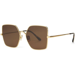 Toms Women's Sunglasses - Shiny Yellow Gold Square Frame | TOMS TULUM 301 10015514