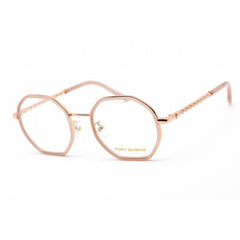 Tory Burch Women's Eyeglasses - Antique Blush Metal Geometric Frame | 0TY1075 3329