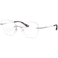 Tory Burch Women's Eyeglasses - Silver Square Rimless Frame | TORY BURCH 0TY1058 3161