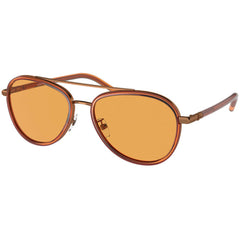 Tory Burch Women's Sunglasses - Solid Orange Metal Full Rim Pilot Frame | 6089 1902/7
