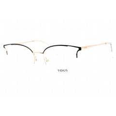 Tous Women's Eyeglasses - Half Rim Shiny Rose Gold Metal Oval Frame | VTO398 0301