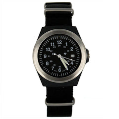Traser 100139 Men's P5900 Type 3 Military Black Dial Black Nylon Strap Watch