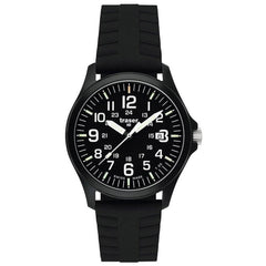 Traser 100229 Men's Professional Type 3 P6704 Officer Pro Black Dial Black Rubber Strap Watch
